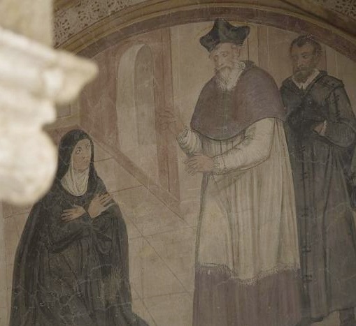 Monica consolata da un vescovo