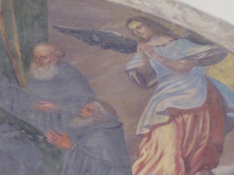 Morte di Agostino. lunetta nel chiostro del convento agostiniano di Cortona