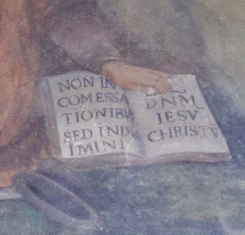 La scena del tolle lege a Milano nel chiostro del convento agostiniano di Cortona