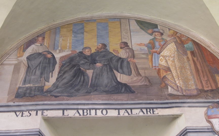 La vestizione di Agostino nel chiostro del convento agostiniano di Cortona