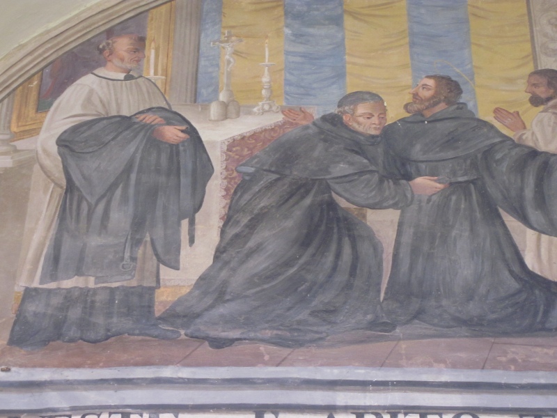 La vestizione di Agostino nel chiostro del convento agostiniano di Cortona
