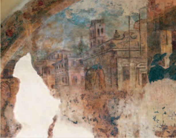 Il miracolo dei ceri a Valenza nel chiostro del monastero agostiniano di Fano