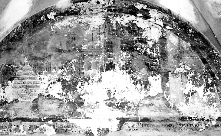 Il miracolo dei ceri a Valenza nel chiostro del monastero agostiniano di Fano