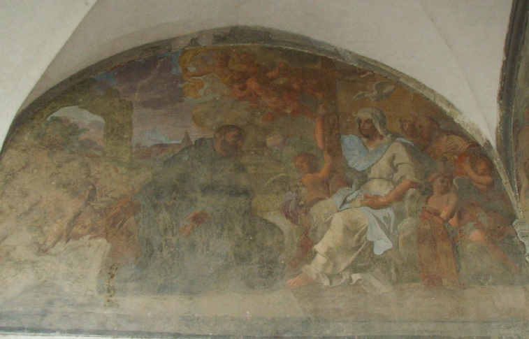 Sant'Agostino in atto di adorare la Fede