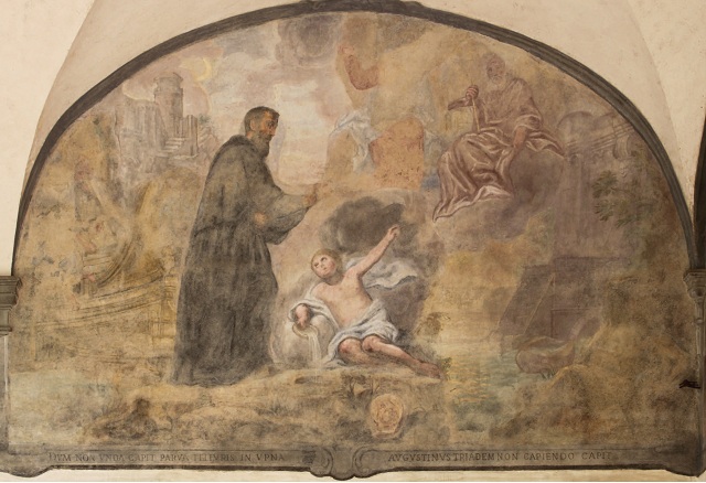 Agostino e il Bambino sulla spiaggia