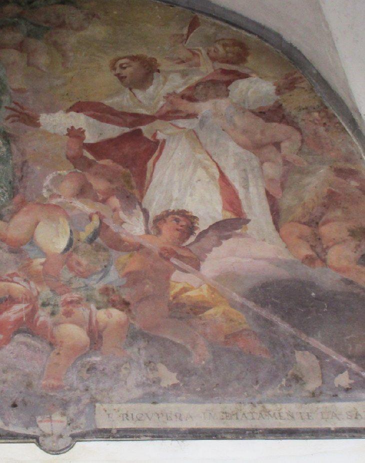 San Tommaso da Villanova risana un malato da nove mesi: particolare del santo