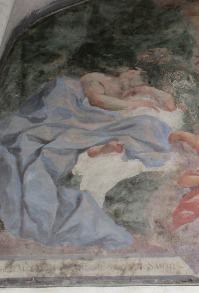 San Tommaso da Villanova risana un malato da nove mesi: particolare del malato allettato