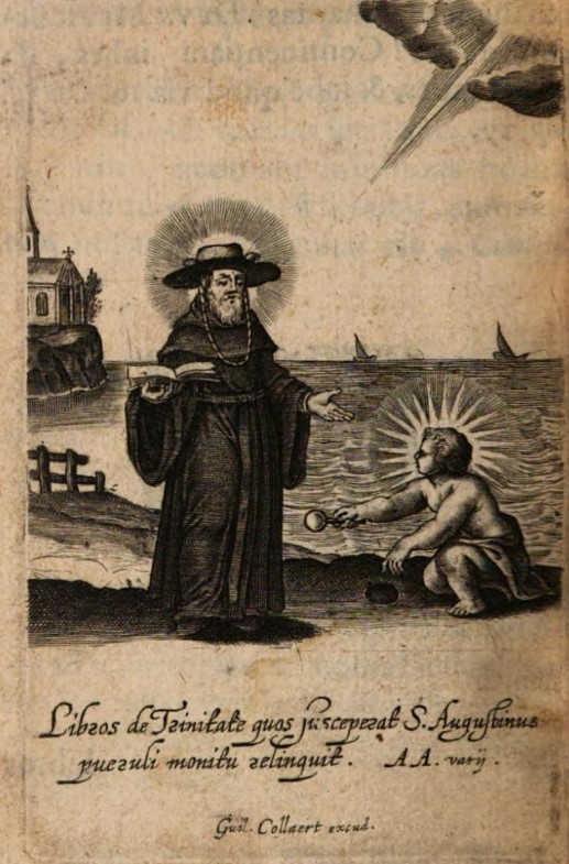 Agostino e il Bambino sulla spiaggia