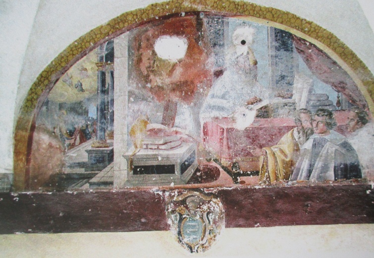 Agostino rapito davanti alla Trinit non vede una donna e mentre celebra la messa costei vede la Trinit