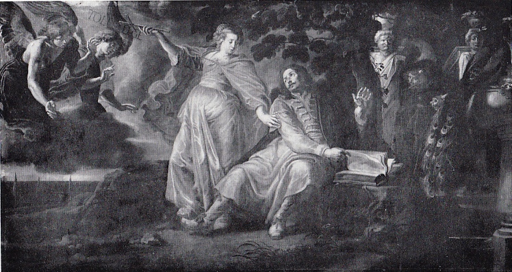 L'apparizione della Continenza nel giardino di Milano, tavola di Guglielmo van Herp