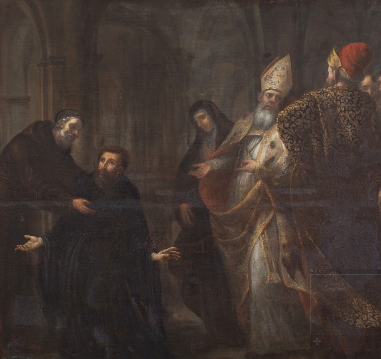 Vestizione di Agostino alla presenza di Ambrogio