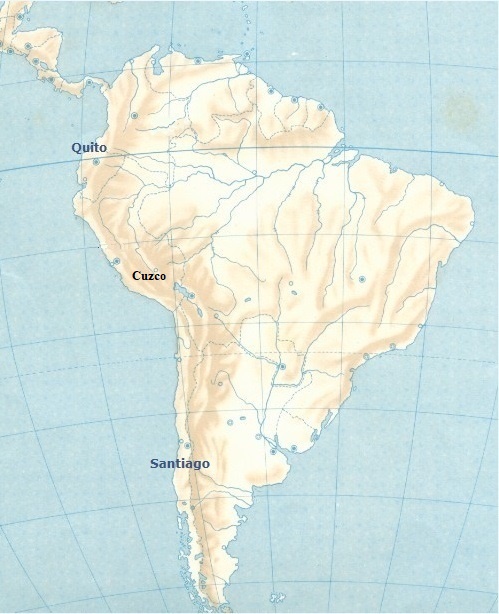 Localizzazione dei cicli agostiniani in Sud America nel Seicento
