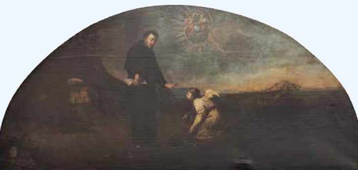 Agostino e il Bambino sulla spiaggia
