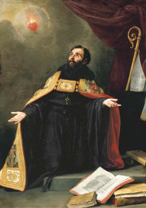Agostino confida a Dio la sua inquietudine di Bartolomé Murillo a Siviglia