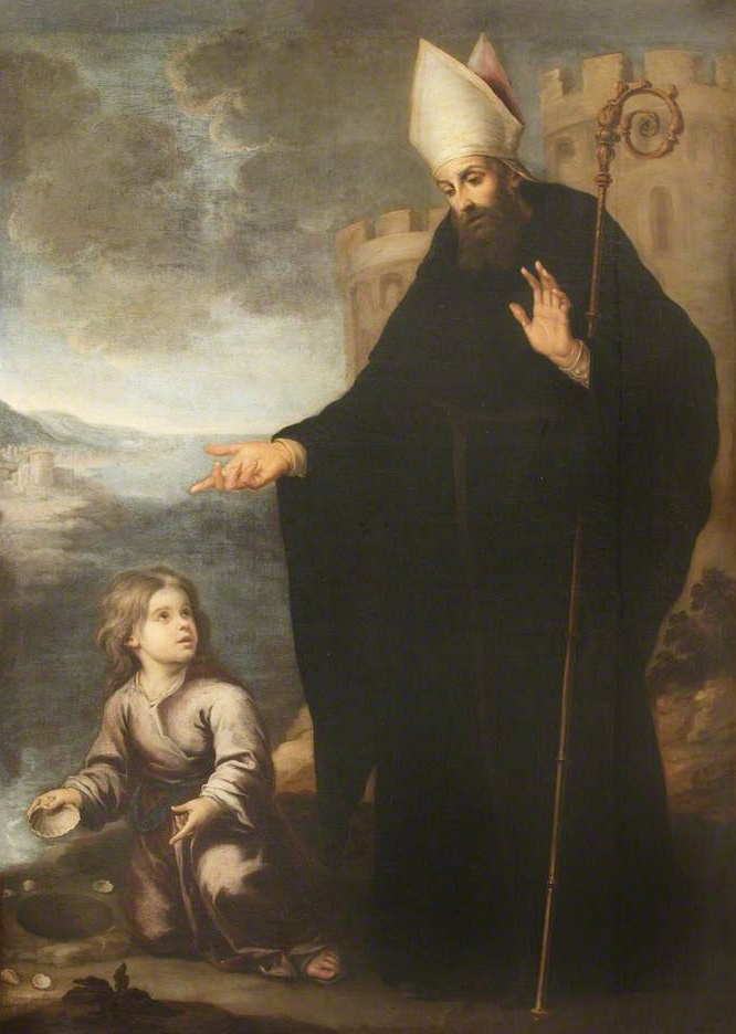 Agostino incontra Ges sulla spiaggia opera di Murillo a Londra, Rugby Longton Douglas Collection