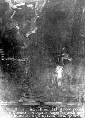 Agostino in estasi di Egidio Schor a Novacella. Secolo XVII
