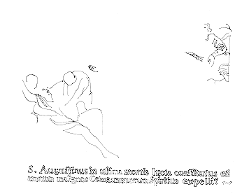 Agostino alla fine della sua vita esorcizza una indemoniata di Egidio Schor a Novacella. Secolo XVII