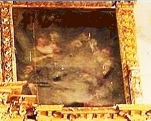 Il retablo sull'altare maggiore della chiesa di sant'Agostino a Oaxaca in Messico