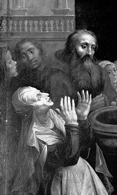 Monica e Simpliciano nella Tavola dipinta da Martinus Pepijn per la Cappella dell'Ospedale di Santa Elisabetta ad Anversa