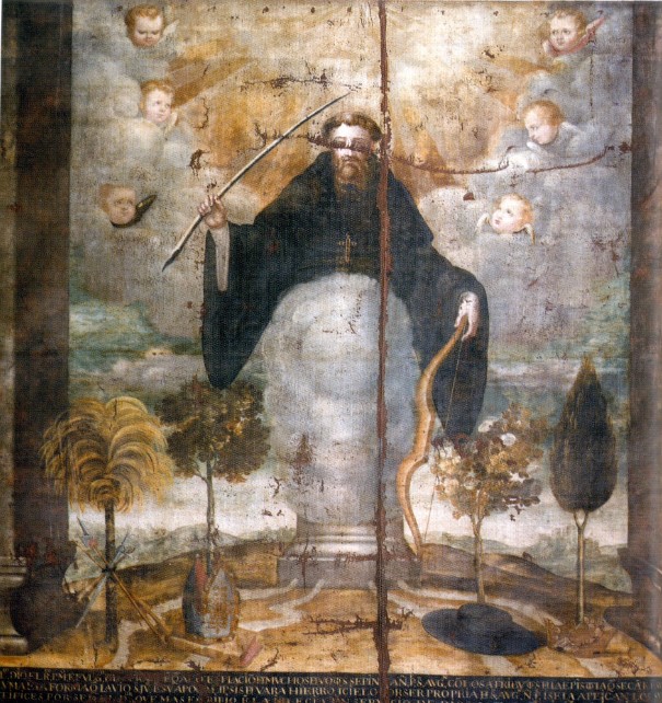 Agostino colonna della Chiesa, opera di Miguel de Santiago nel convento agostiniano di Quito