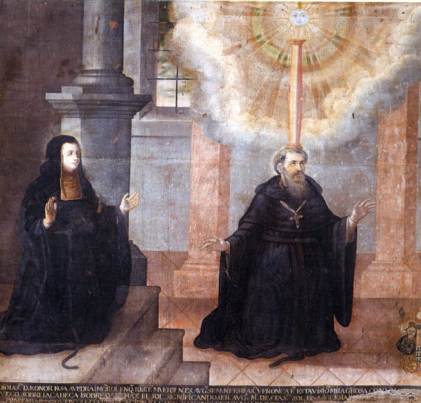 Agostino e Veronica da Binasco, opera di Miguel de Santiago nel convento agostiniano di Quito