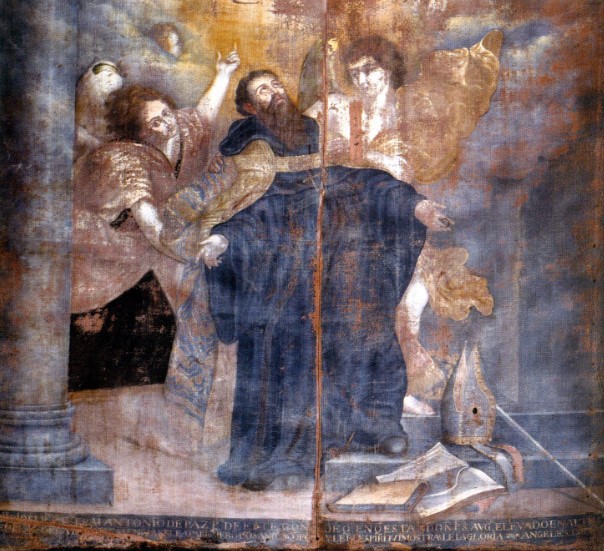 Agostino in estasi, opera di Miguel de Santiago nel convento agostiniano di Quito