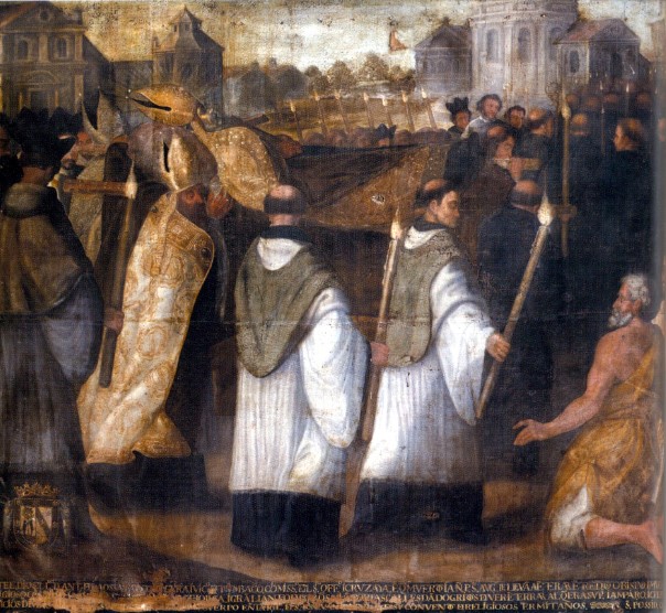 Funerali di Agostino, opera di Miguel de Santiago nel convento agostiniano di Quito
