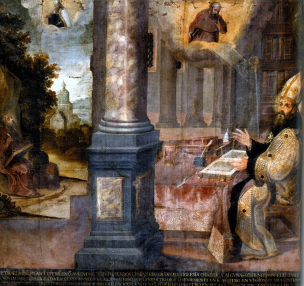 Agostino e la visione di san Gerolamo, opera di Miguel de Santiago nel convento agostiniano di Quito