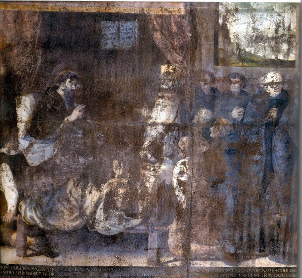 Agostino guarisce un malato, opera di Miguel de Santiago nel convento agostiniano di Quito