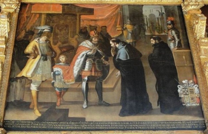 Ambasciata di Agostino presso l'imperatore Onorio, opera di Miguel de Santiago nel convento agostiniano di Quito