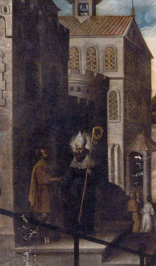 Agostino libera un prigioniero, opera di Miguel de Santiago nel convento agostiniano di Quito