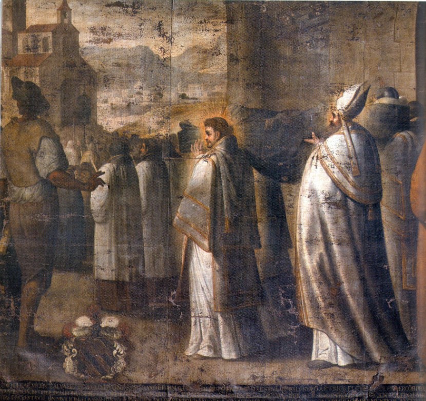 Traslazione del corpo del conte di Orgaz, opera di Miguel de Santiago nel convento agostiniano di Quito