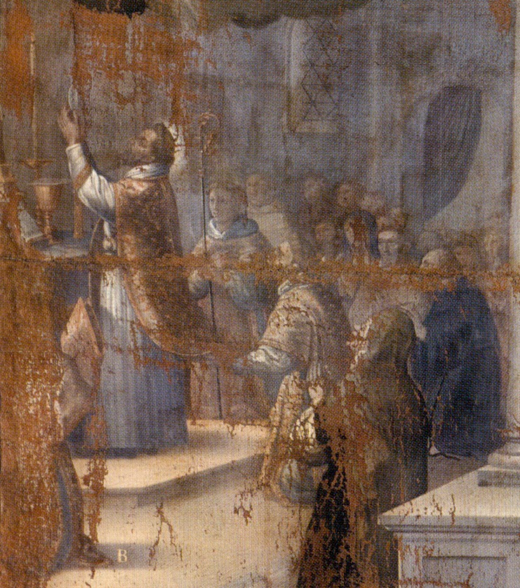 Particolare delle celebrazione della messa