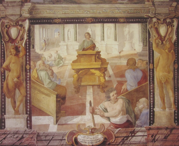 Affreschi di Ganassini nel chiostro della chiesa della SS. Trinit: L'errore manicheo