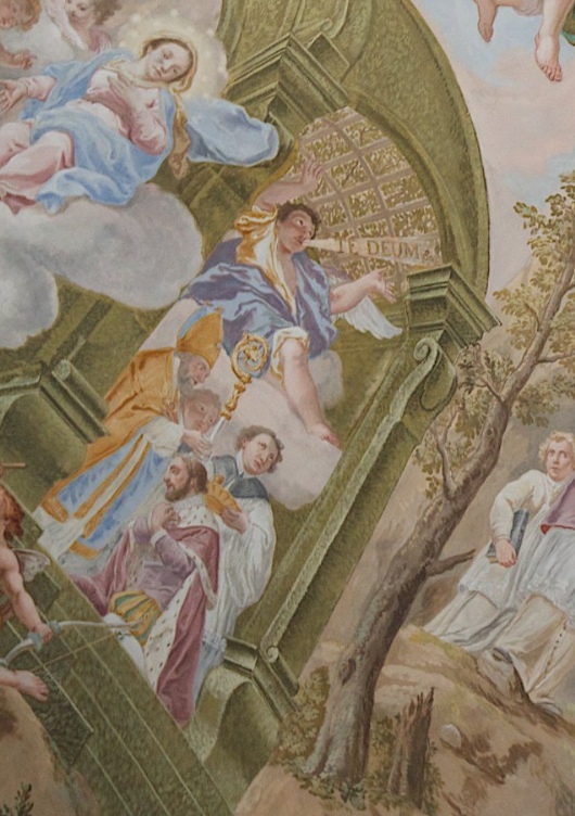 Felix Anton Scheffler: Battesimo di Agostino (1757) a Baumburg, chiesa del convento di sant'Agostino