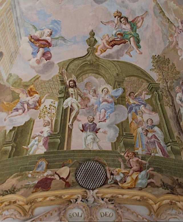 Felix Anton Scheffler: Agostino fra il sangue di Cristo e il latte della Vergine a Baumburg, chiesa del convento di sant'Agostino