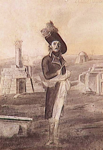 Ritratto di Dutertre al generale Donzelot in Egitto nel 1799