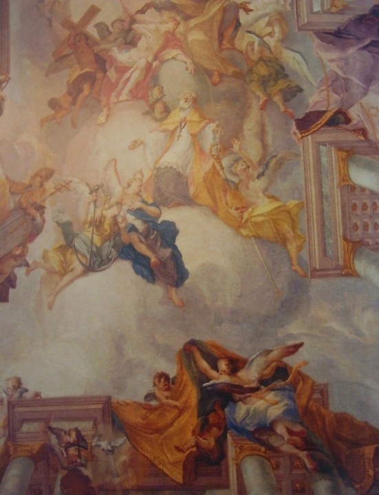 Agostino ai piedi della Croce