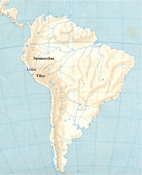Localizzazione dei cicli agostiniani in America del Sud nel Settecento