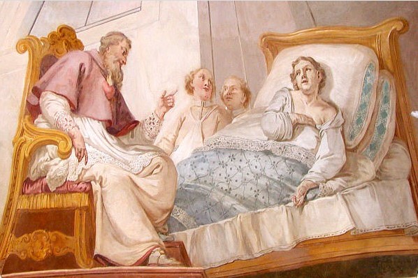 Agostino visita una ammalata