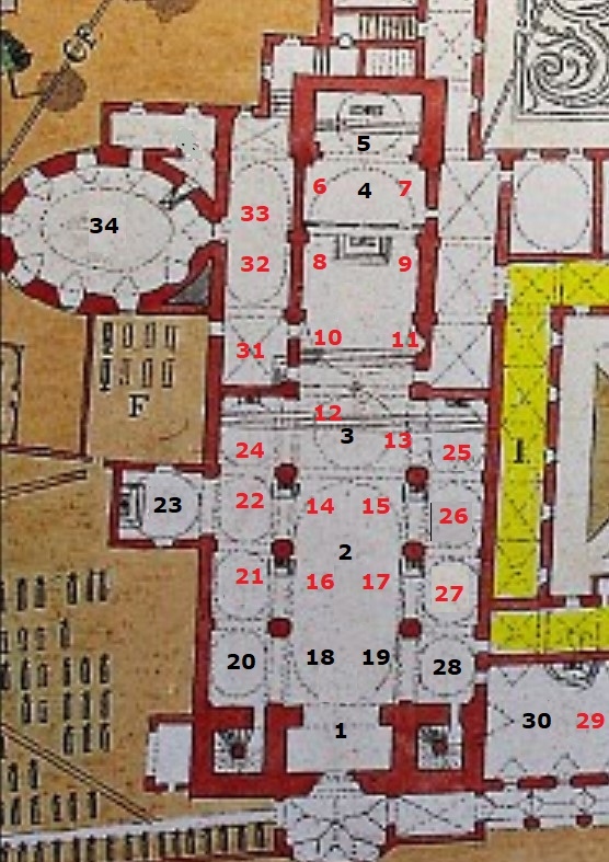 L'interno barocco della chiesa di Indersdorf con i dipinti di Mattheaus Gundter sul soffitto della navata centrale
