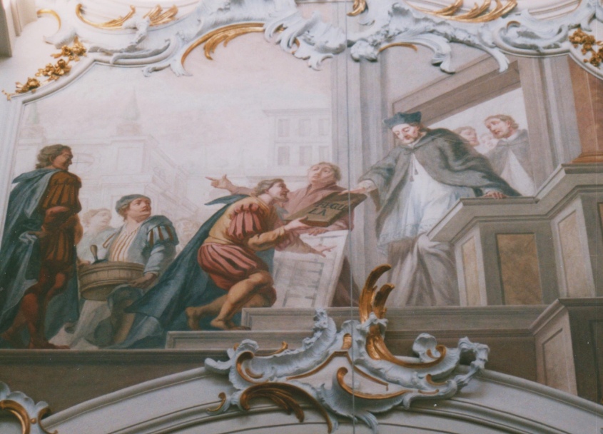 Agostino consegna la sua regola a un giovane nobile