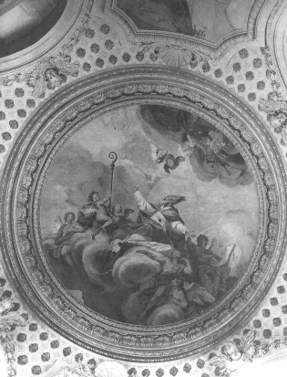 Agostino in gloria nella chiesa aux Invalides a Parigi
