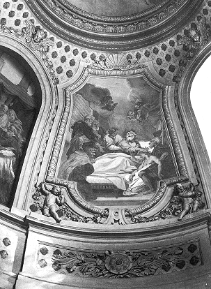 Morte di Agostino nella chiesa aux Invalides a Parigi