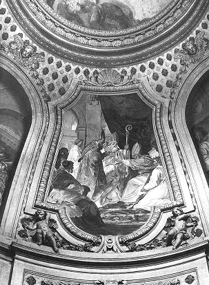 Agostino consacrato vescovo, dipinto di De Boullogne nella chiesa aux Invalides a Parigi