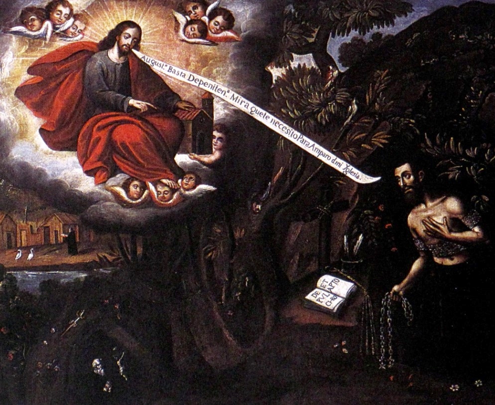 Agostino è invitato dal Cristo a lasciare la penitenza per darsi alla apologetica