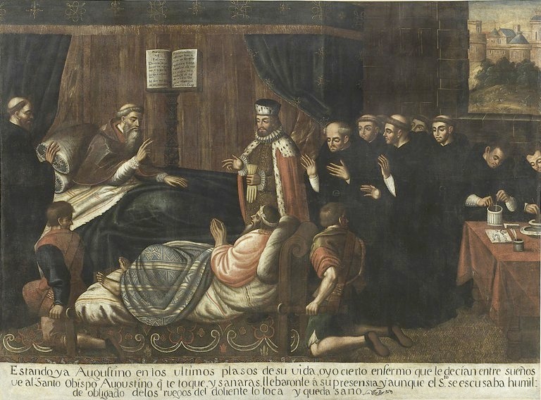 Agostino alla fine della sua vita guarisce un ammalato