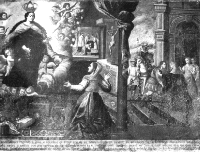 La Vergine predice a Monica che indosserà l'abito nero delle monache