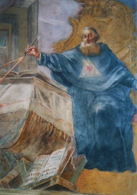 Agostino Dottore della Chiesa: affresco di Enderle nella chiesa agostiniana di Magonza