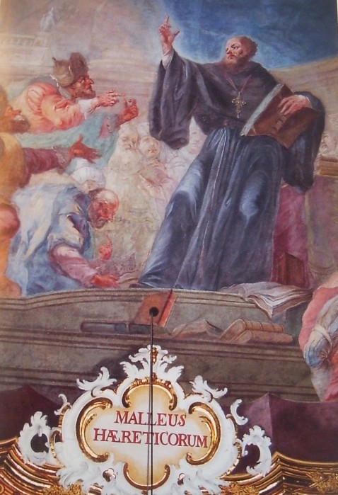 Agostino malleus hereticorum: affresco di Enderle nella chiesa agostiniana di Magonza